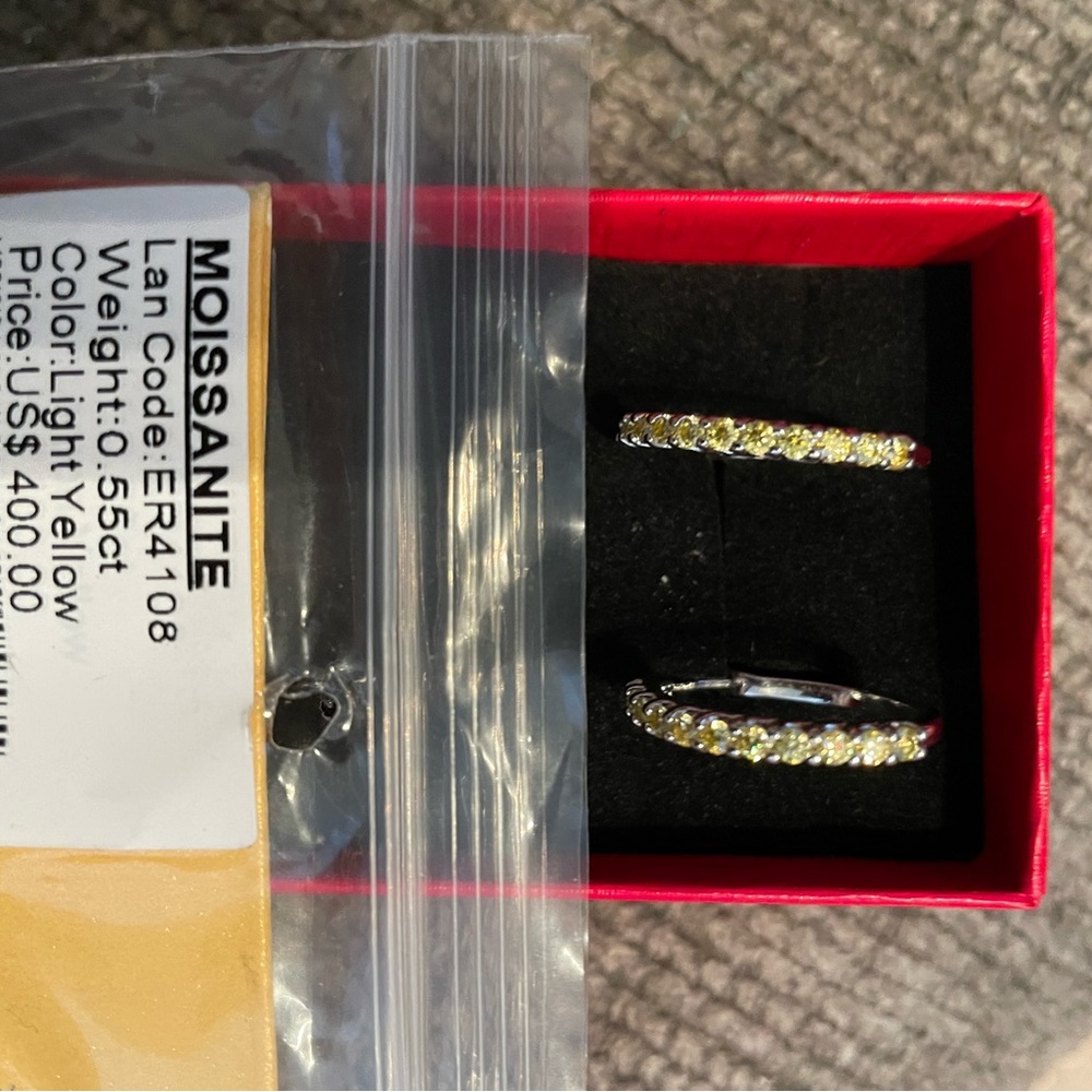 Yellow Hoop Earrings
